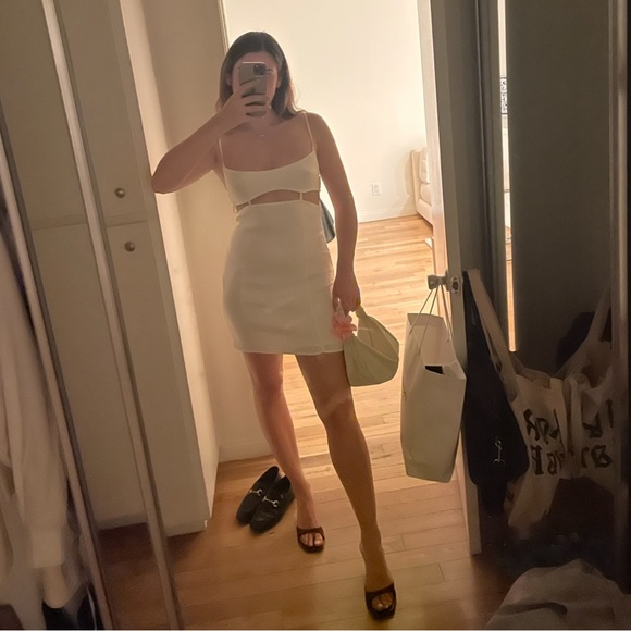 Zara White Cutout Mini Dress - Picture 4 of 4